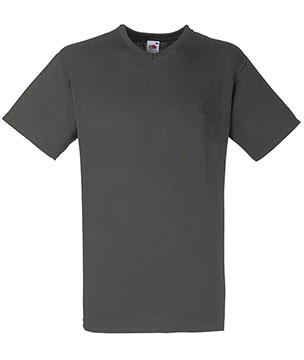 T-SHIRT VALUEWEIGHT UOMO (COLLO V) - FRUIT OF THE LOOM grafite chiaro